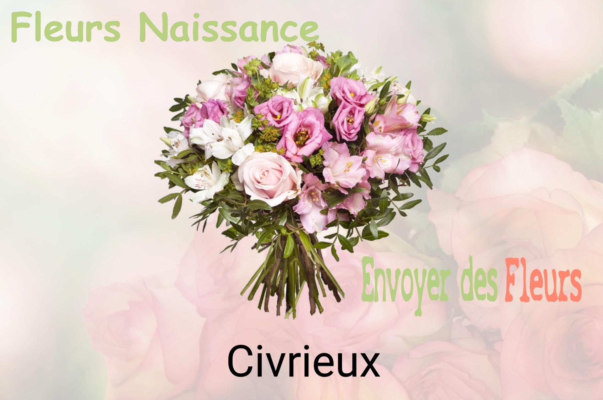 Bouquet de fleurs de naissance livré à Civrieux